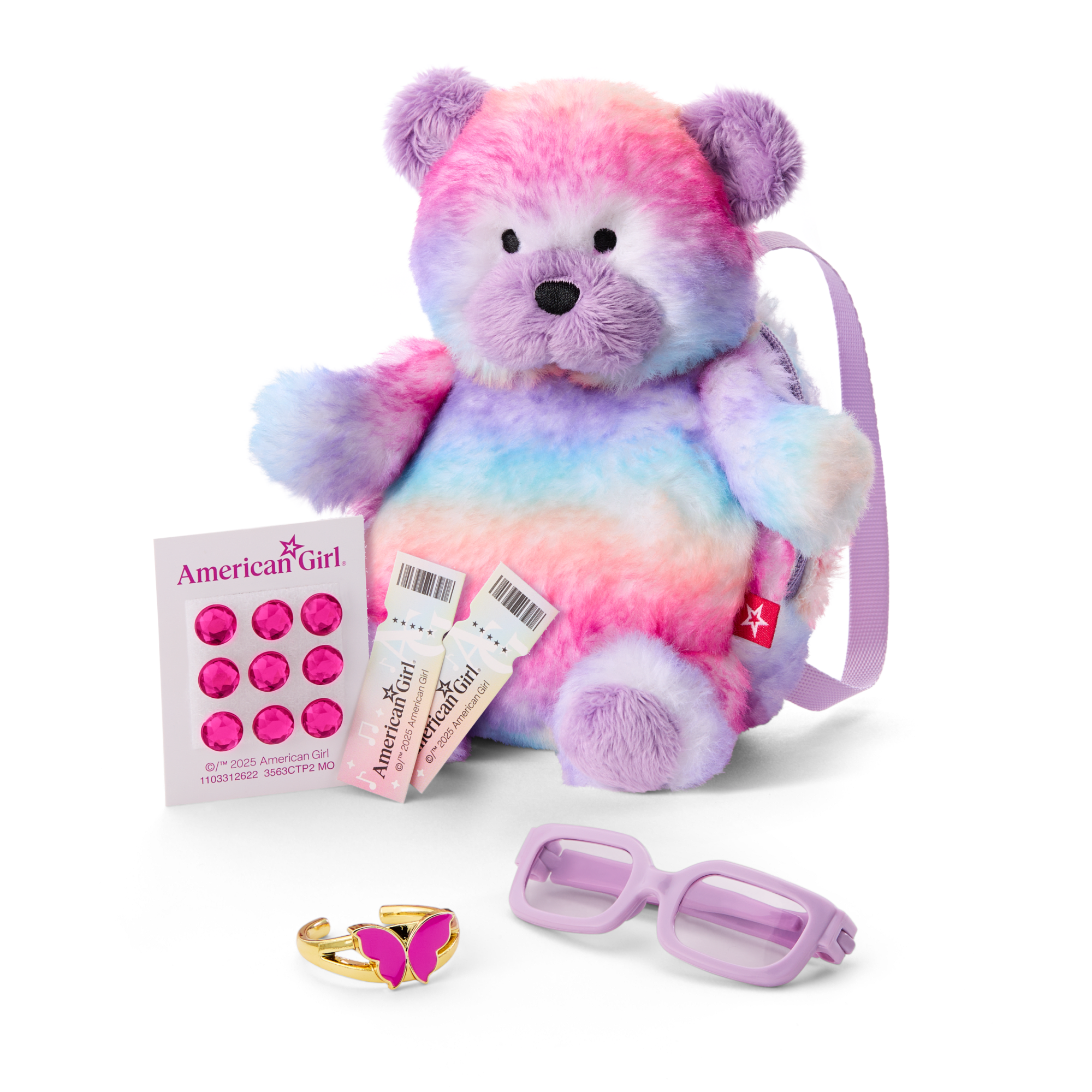 Glam Sparkly Concert Outfit & Colorful Teddy Bear Backpack & Accessory Set Bundle - Image 14
