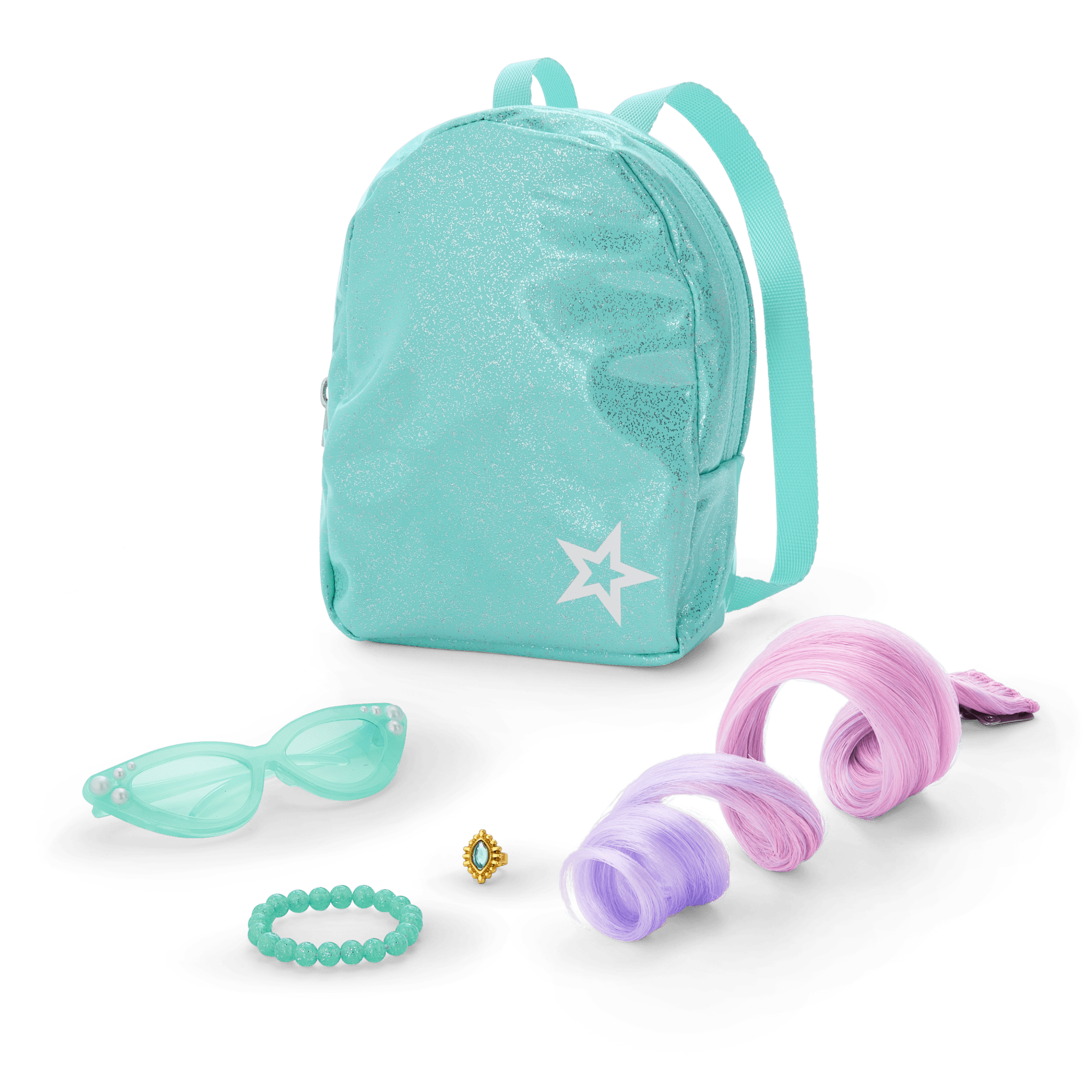 Glam Shimmering Ocean Outfit & Shimmering Sea Turtle Backpack & Accessory Set Bundle - Image 5
