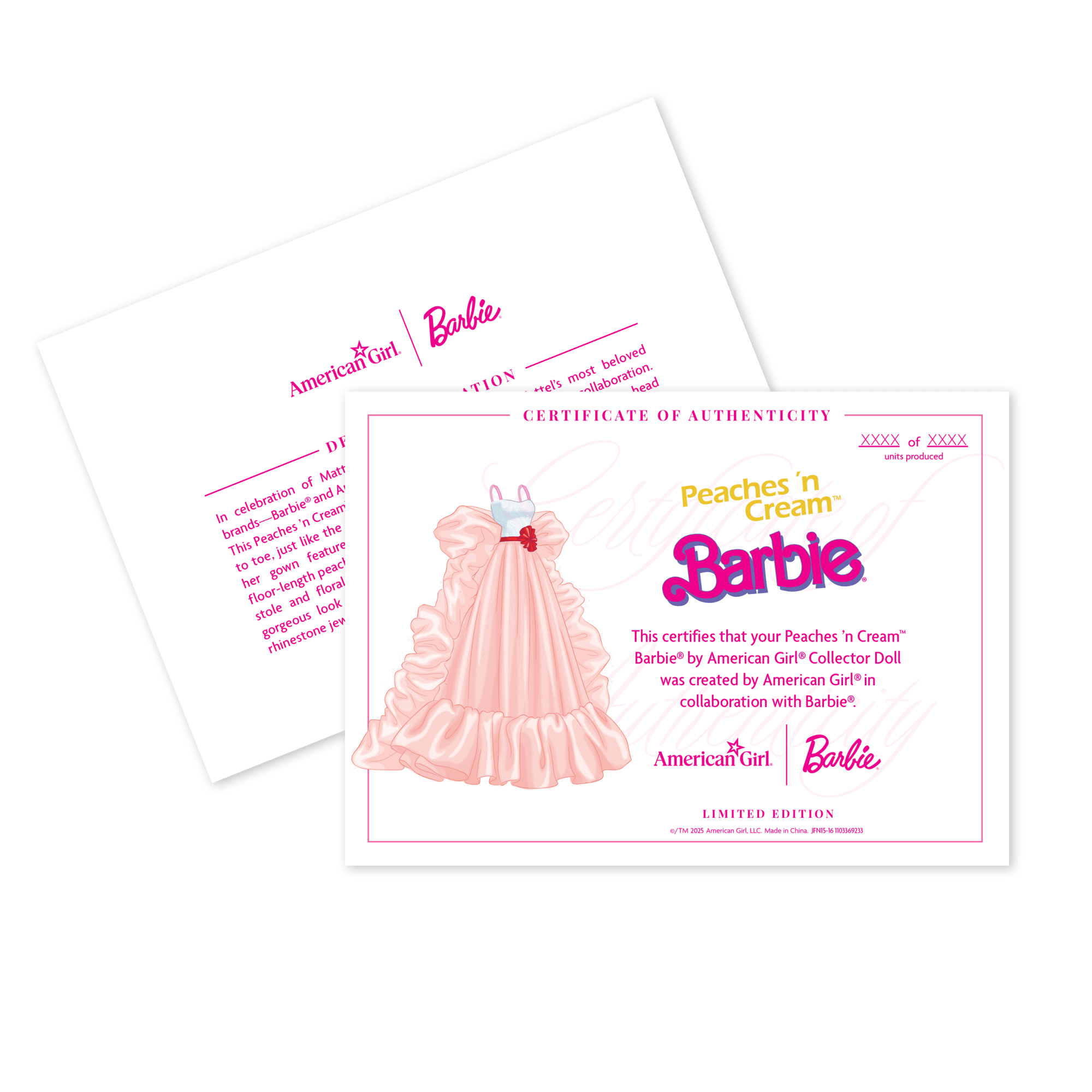 Peaches 'n Cream Barbie By American Girl Collector Doll - Image 16