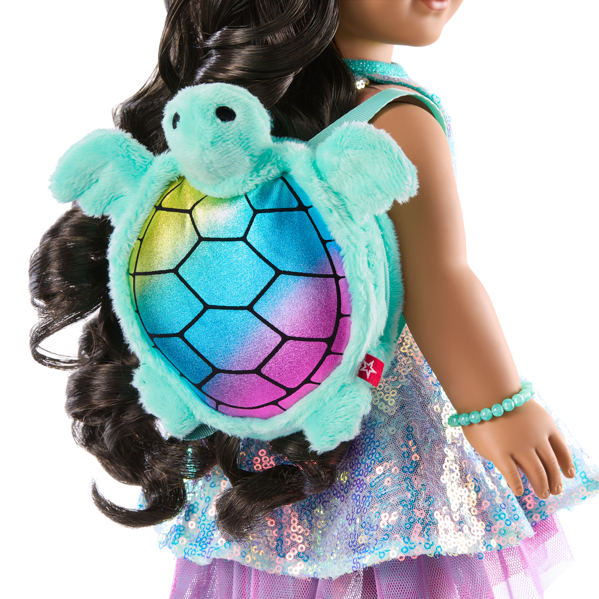 Glam Shimmering Ocean Outfit & Shimmering Sea Turtle Backpack & Accessory Set Bundle - Image 13