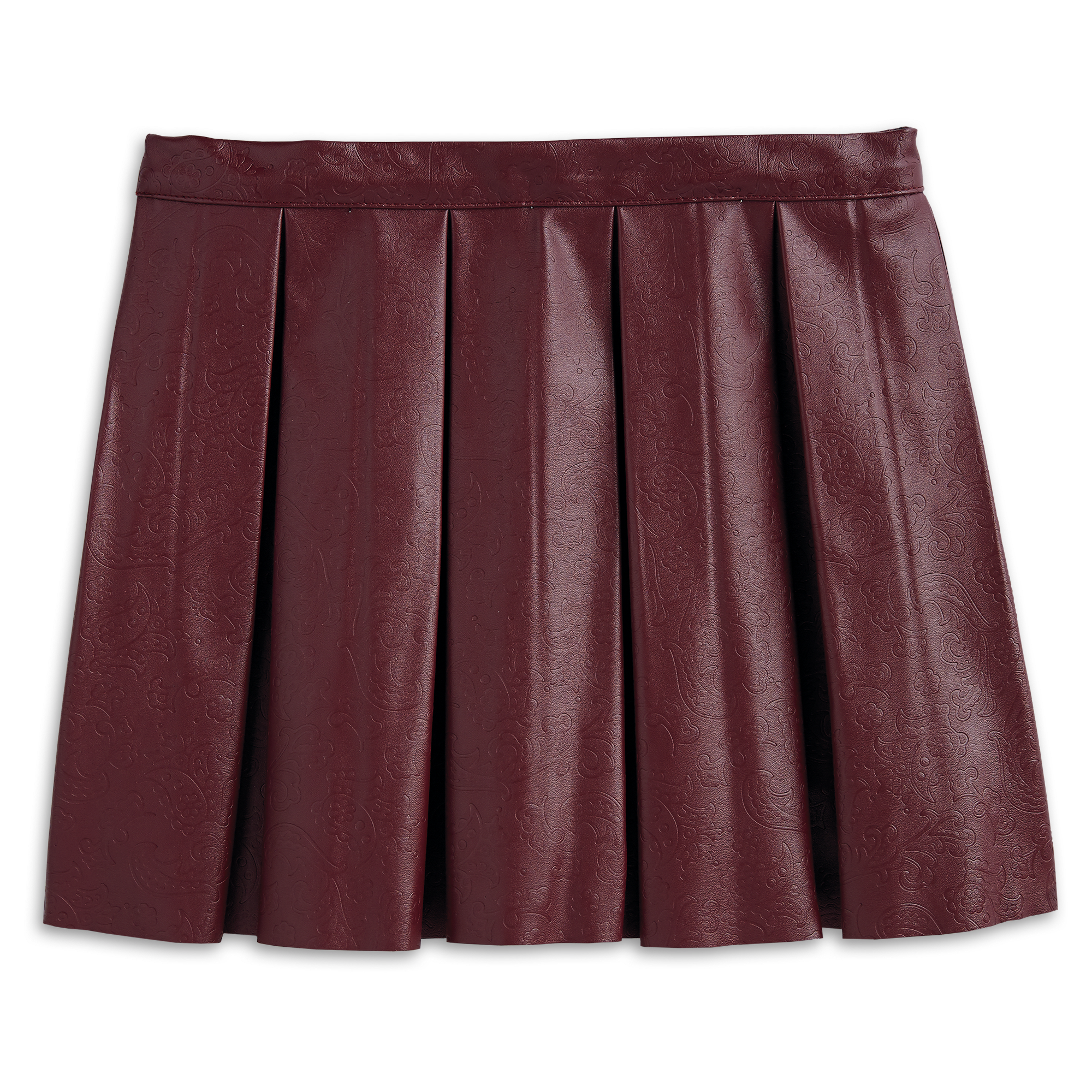 Embossed Paisley Skirt For Girls