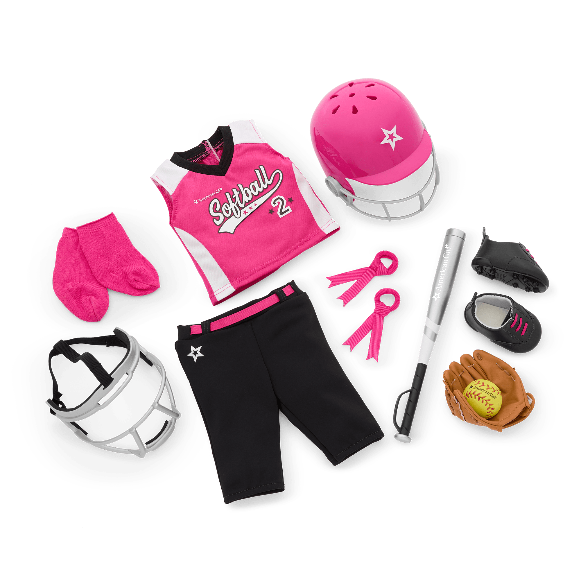 Softball Star Uniform For 18-Inch Dolls