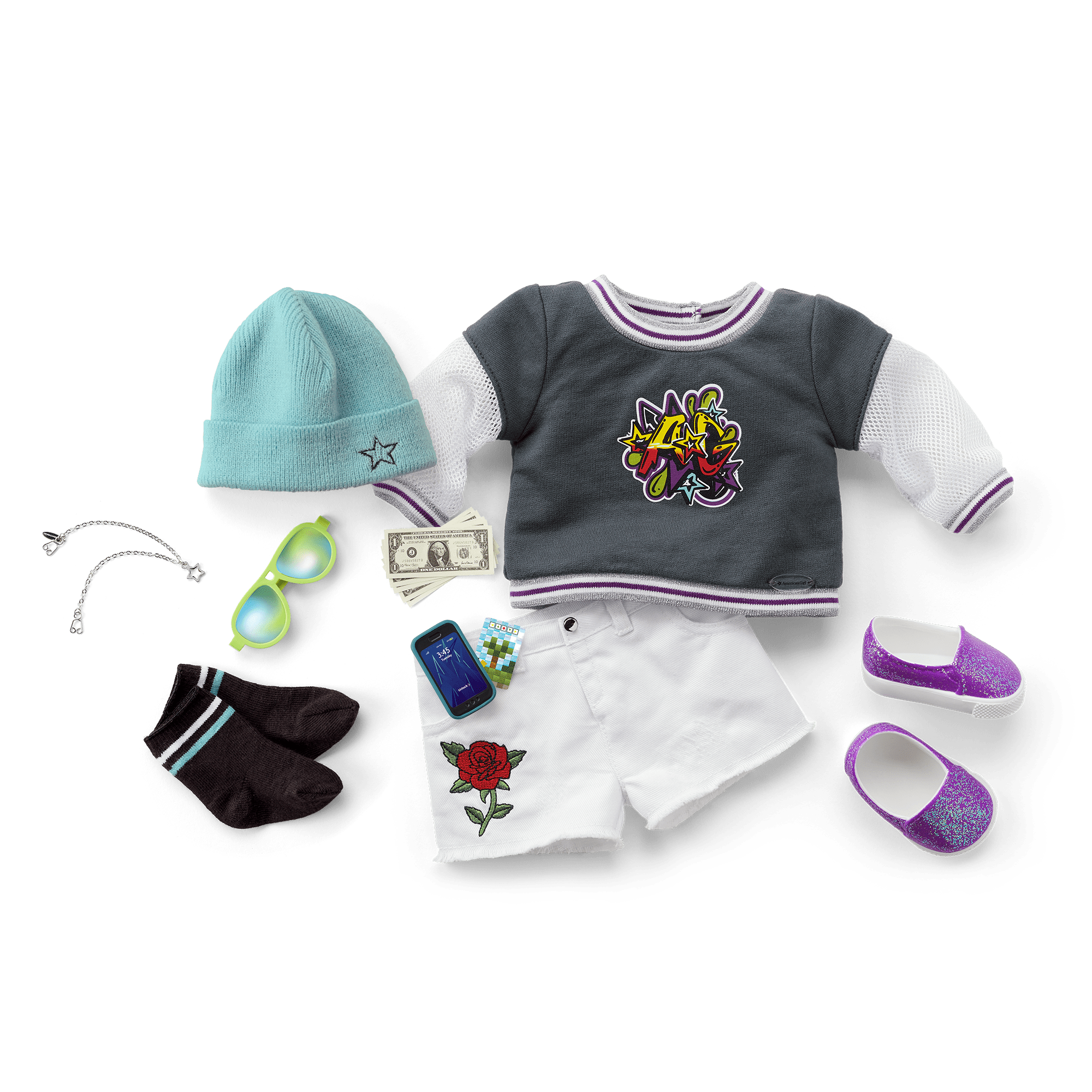 Truly Me Doll #91 In Girly Graffiti + Chic & Stylish Accessories - Image 2