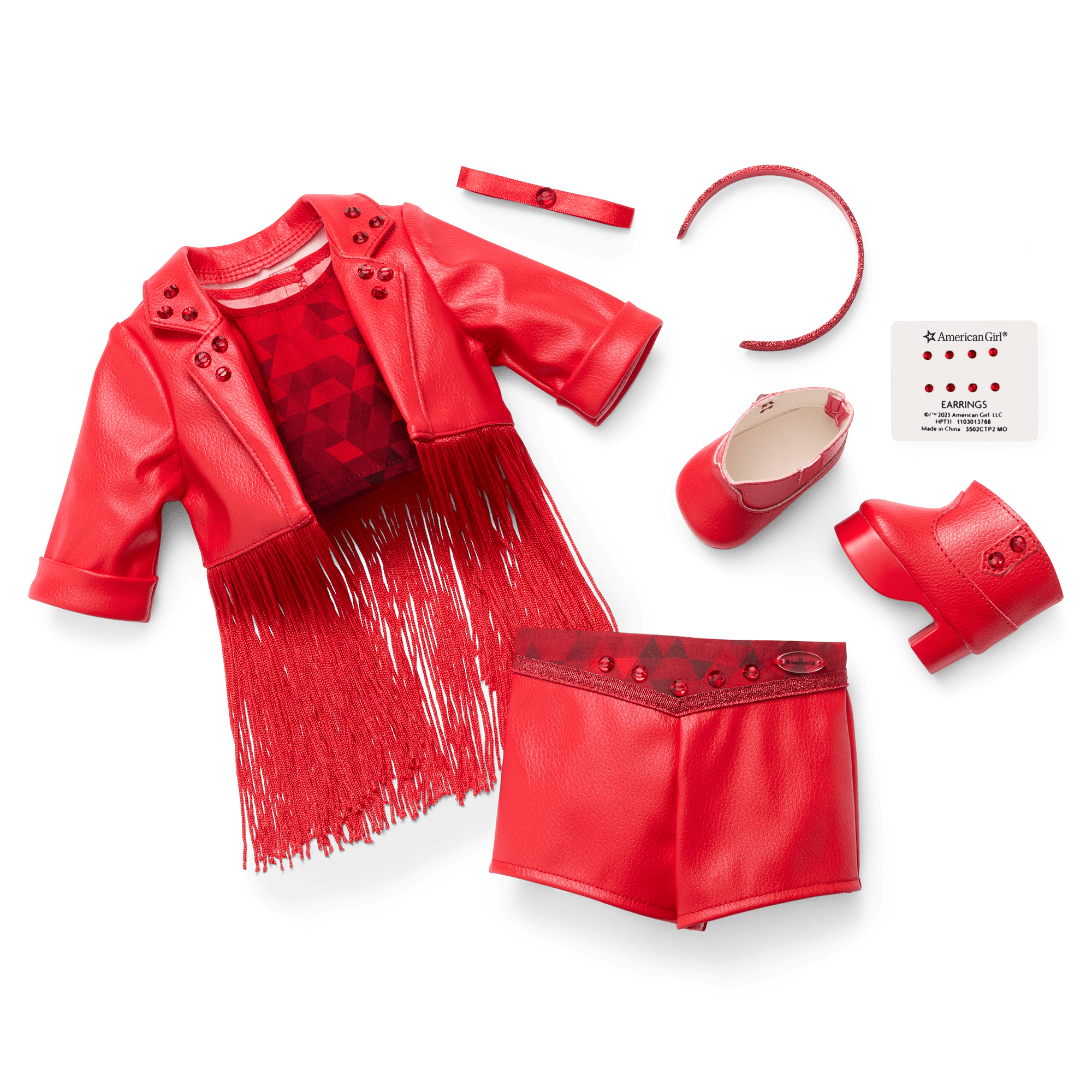 July Remarkable Ruby Outfit For 18-Inch Dolls